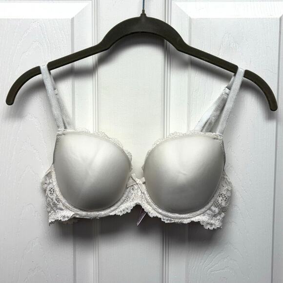 Victoria’s Secret Off White Dream Angels Underwire Bra, Lace Demi, Lace Size 34C - Picture 1 of 5